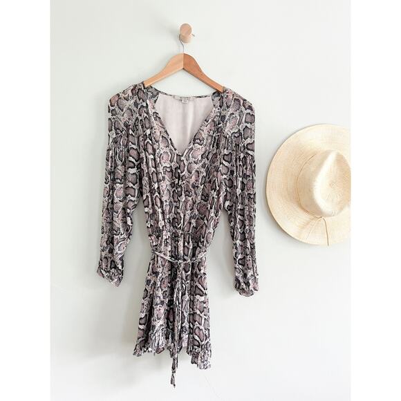 AllSaints | Kaylee Misra Snake Skin Playsuit / Romper | Sz 4 - Picture 1 of 11